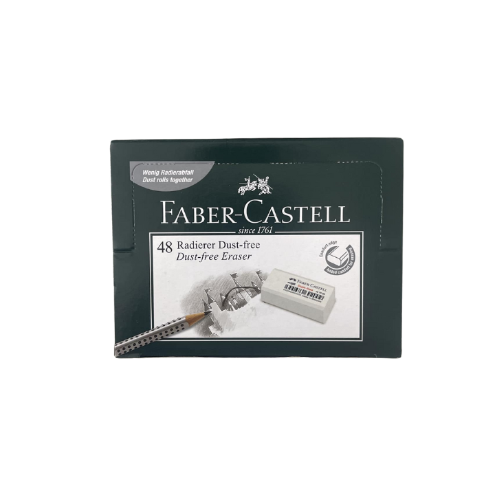 Faber-Castell eraser 7086-48, non-toxic PVC-free erasers, bulk erasers for schools, dust-free erasers, smudge-free erasers, professional stationery supplies, erasers for artists and students, clean erasing tools, eco-friendly erasers, bulk eraser packs Singapore.
