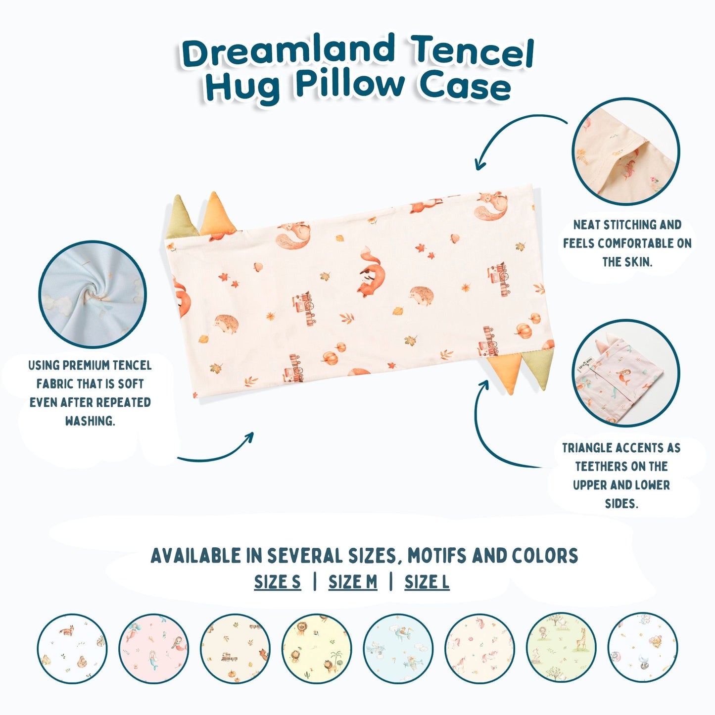 Nice Kids Tencel Dreamland Hug Pillow Cover Only