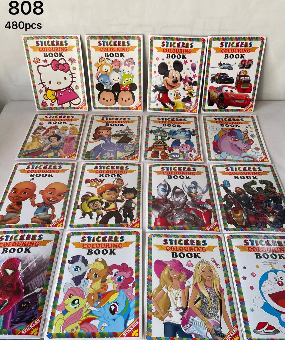 Sticker Color Book Coloring Book – Power Kids
